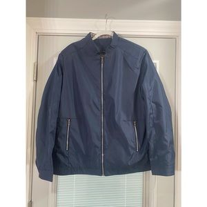 Lightweight Navy Blue Raincoat, size XXL